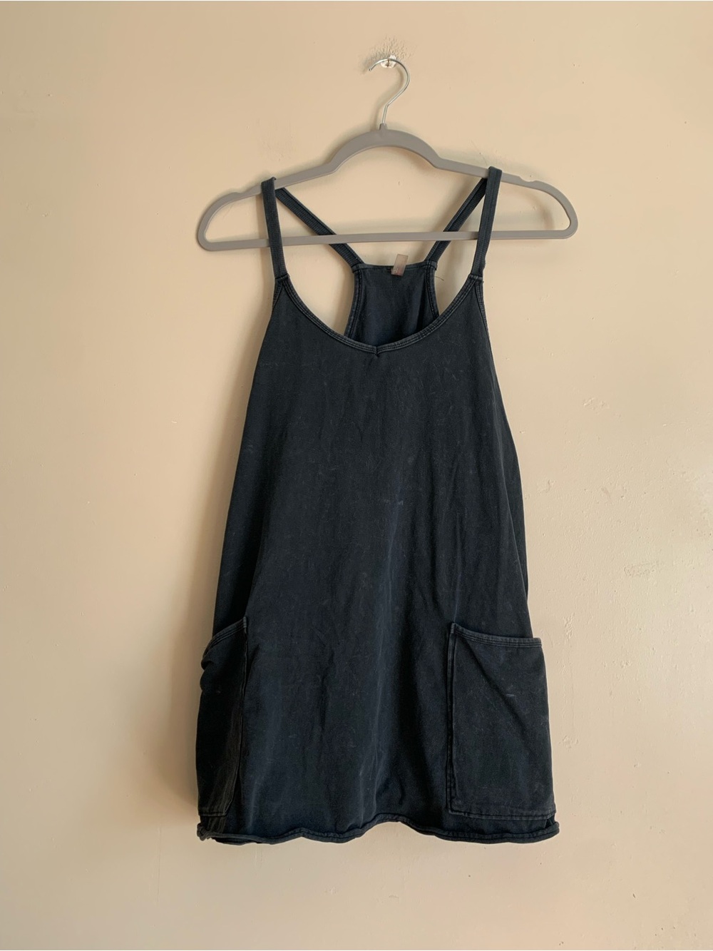 Free People Movement Hot Shot Black Pocket Tank Dress Mini Women Size XS Athlete